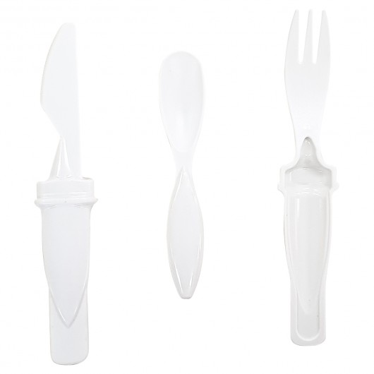 On The Go Cutlery Sets white set